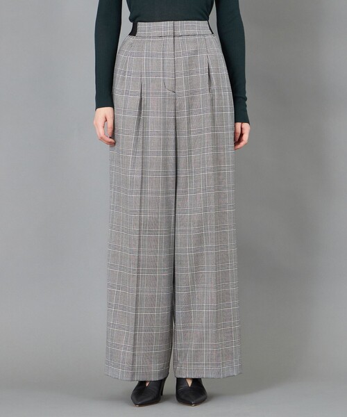 CAST:（キャストコロン）の「【CAST COLON】ツータックチェックイージーパンツ（その他パンツ・レディース・グレー/ベージュ・S/M）」の7枚目の写真