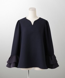 HUIT bouquet（ユイット）の「サテン ベルスリーブ ブラウス HUIT（シャツ/ブラウス）」