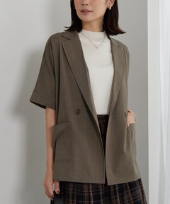 Newリネンプレイドジャケット（テーラードジャケット）｜AP
