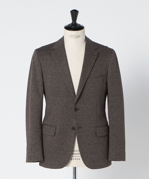A DAY IN THE LIFE UNITED ARROWS(アデイインザライフユナイテッドアローズ)の「メランジ ジャージーチェック 2ボタン ジャケット-セットアップ対応-<A DAY IN THE LIFE>(テーラードジャケット・メンズ・ダークグレー/モカ/ネイビー・M/L/S/XL)」の2枚目の写真