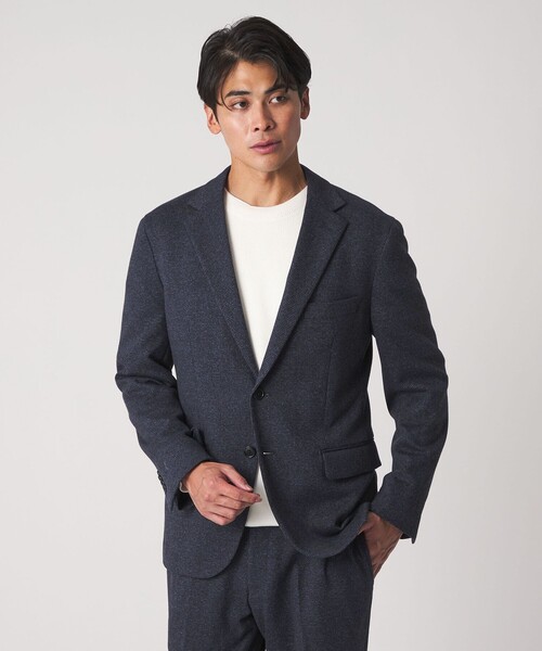 A DAY IN THE LIFE UNITED ARROWS(アデイインザライフユナイテッドアローズ)の「メランジ ジャージーチェック 2ボタン ジャケット-セットアップ対応-<A DAY IN THE LIFE>(テーラードジャケット・メンズ・ダークグレー/モカ/ネイビー・M/L/S/XL)」の5枚目の写真