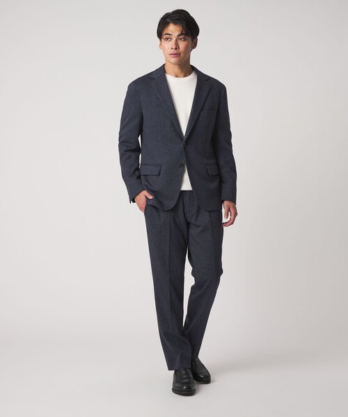 A DAY IN THE LIFE UNITED ARROWS(アデイインザライフユナイテッドアローズ)の「メランジ ジャージーチェック 2ボタン ジャケット-セットアップ対応-<A DAY IN THE LIFE>(テーラードジャケット・メンズ・ダークグレー/モカ/ネイビー・M/L/S/XL)」の8枚目の写真