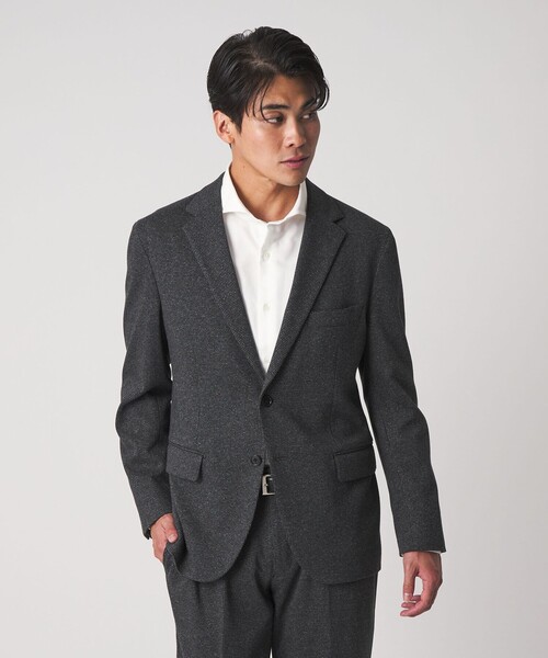 A DAY IN THE LIFE UNITED ARROWS(アデイインザライフユナイテッドアローズ)の「メランジ ジャージーチェック 2ボタン ジャケット-セットアップ対応-<A DAY IN THE LIFE>(テーラードジャケット・メンズ・ダークグレー/モカ/ネイビー・M/L/S/XL)」の9枚目の写真