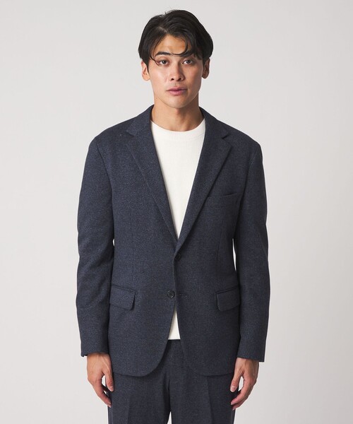 A DAY IN THE LIFE UNITED ARROWS(アデイインザライフユナイテッドアローズ)の「メランジ ジャージーチェック 2ボタン ジャケット-セットアップ対応-<A DAY IN THE LIFE>(テーラードジャケット・メンズ・ダークグレー/モカ/ネイビー・M/L/S/XL)」の12枚目の写真