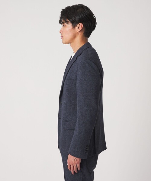 A DAY IN THE LIFE UNITED ARROWS(アデイインザライフユナイテッドアローズ)の「メランジ ジャージーチェック 2ボタン ジャケット-セットアップ対応-<A DAY IN THE LIFE>(テーラードジャケット・メンズ・ダークグレー/モカ/ネイビー・M/L/S/XL)」の13枚目の写真