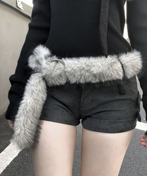 セール】フェイクファー付きローライズショートパンツ（その他パンツ