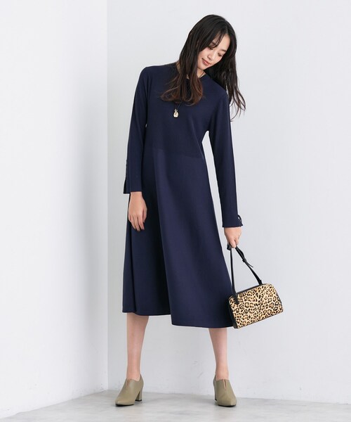 ◇【洗える／きれいめ】フレアニットワンピース（ワンピース）｜INDIVI