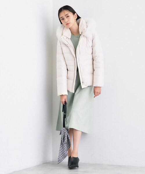 ◇【洗える／きれいめ】フレアニットワンピース（ワンピース）｜INDIVI