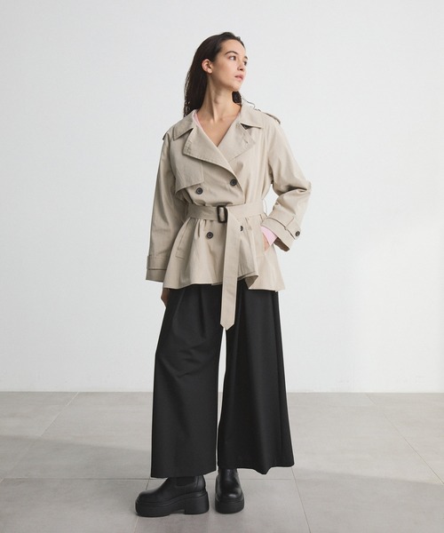 CITY TOKYO（シティトウキョウ）の「Softline Belt Pants/ソフトラインベルトパンツ/ワイドパンツ（その他パンツ・レディース・ブラック/チャコールグレー・1/2/3）」の10枚目の写真