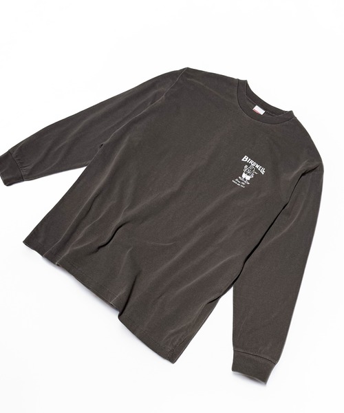 BIRDWELL（バードウェル）の「【BIRDWELL/バードウェル】61 PGM LS T-SHIRT-JP　日本別注　ピグメント加工　バックプリント　ブランドロゴ　ロンT（Tシャツ/カットソー・メンズ・グレー/ブルー・X-LARGE/LARGE/MEDIUM/SMALL）」の5枚目の写真