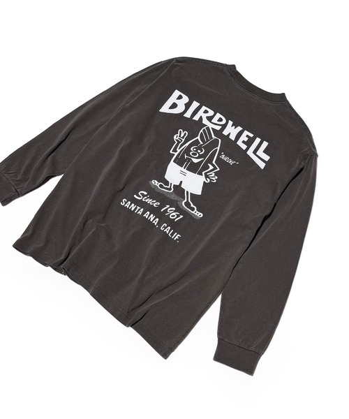 BIRDWELL（バードウェル）の「【BIRDWELL/バードウェル】61 PGM LS T-SHIRT-JP　日本別注　ピグメント加工　バックプリント　ブランドロゴ　ロンT（Tシャツ/カットソー・メンズ・グレー/ブルー・X-LARGE/LARGE/MEDIUM/SMALL）」の6枚目の写真