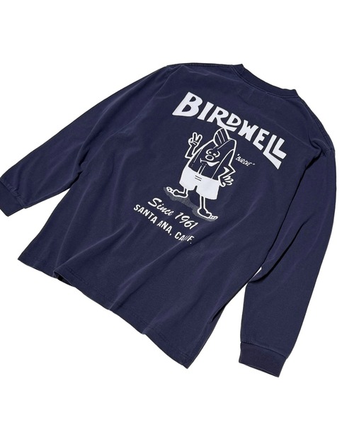 BIRDWELL（バードウェル）の「【BIRDWELL/バードウェル】61 PGM LS T-SHIRT-JP　日本別注　ピグメント加工　バックプリント　ブランドロゴ　ロンT（Tシャツ/カットソー・メンズ・グレー/ブルー・X-LARGE/LARGE/MEDIUM/SMALL）」の11枚目の写真