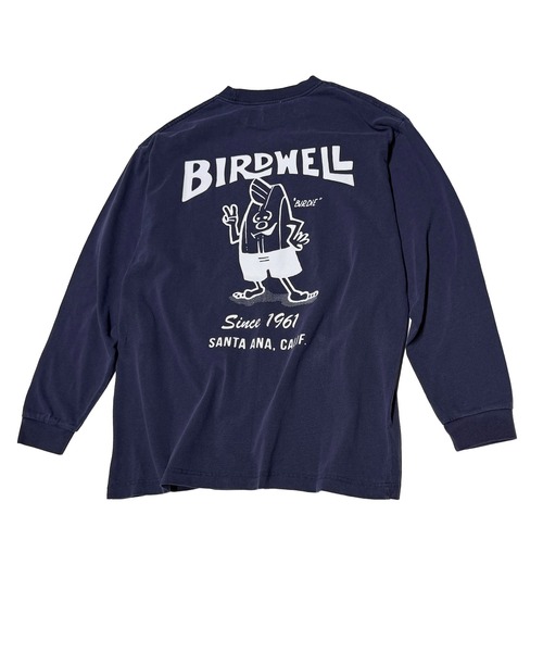 BIRDWELL（バードウェル）の「【BIRDWELL/バードウェル】61 PGM LS T-SHIRT-JP　日本別注　ピグメント加工　バックプリント　ブランドロゴ　ロンT（Tシャツ/カットソー・メンズ・グレー/ブルー・X-LARGE/LARGE/MEDIUM/SMALL）」の12枚目の写真