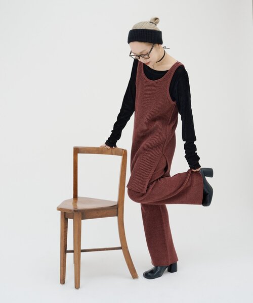 CIAOPANIC TYPY（チャオパニックティピー）の「【PON企画】スタイルアップモールニットフレアパンツ（その他パンツ・レディース・グレー/グレー系その他/ブラック/ブラウン/バーガンディー・SMALL/MEDIUM/LARGE）」の10枚目の写真