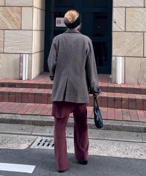 CIAOPANIC TYPY（チャオパニックティピー）の「【PON企画】スタイルアップモールニットフレアパンツ（その他パンツ・レディース・グレー/グレー系その他/ブラック/ブラウン/バーガンディー・SMALL/MEDIUM/LARGE）」の16枚目の写真