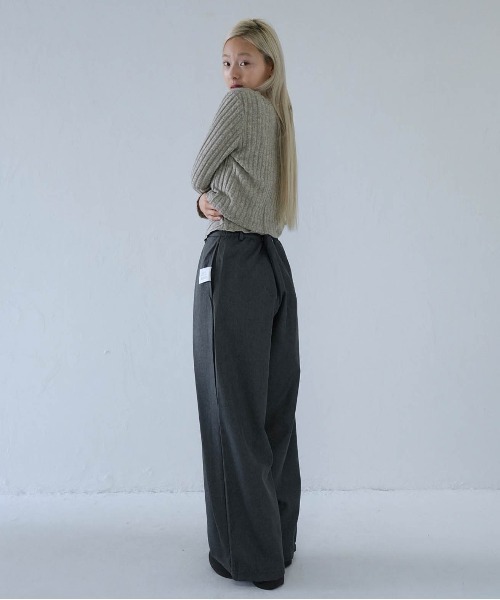 Uenui（ウニュイ）の「ribbed ruched cami & cardigan set（カーディガン/ボレロ・レディース・グレー/ネイビー/ピンク・FREE）」の20枚目の写真
