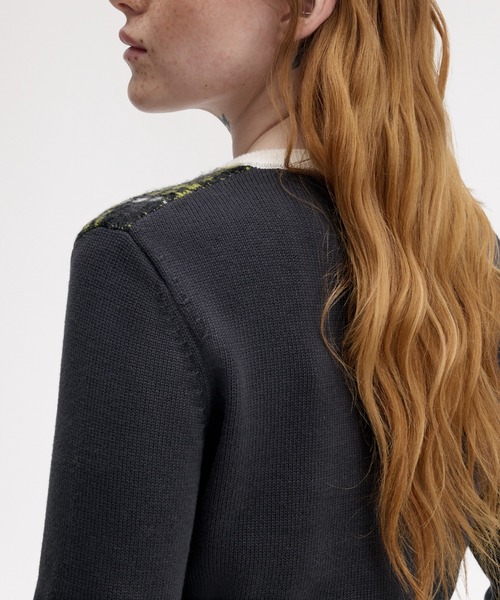 フレッドペリー　Tartan Panel Jumper 長袖ニット 先行予約受付中／Tartan Panel Jumper／タータンチェックパネルニット