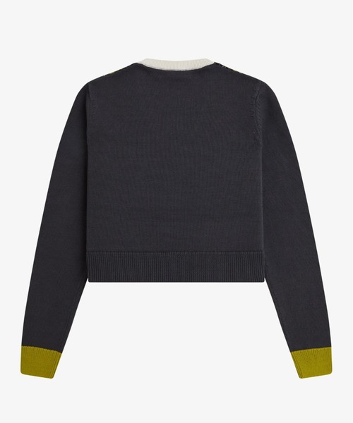 FRED PERRY(フレッドペリー)の「Tartan Panel Jumper/タータンチェックパネルニット(ニット/セーター・レディース・グレー・10)」の8枚目の写真
