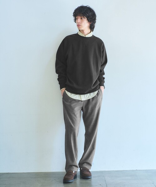 green label relaxing（グリーンレーベルリラクシング）の「リバーシブル クルーネック スウェット（スウェット・メンズ・ブラック/グレー系・L/S/XL/M）」の3枚目の写真