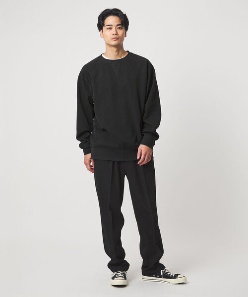 green label relaxing（グリーンレーベルリラクシング）の「リバーシブル クルーネック スウェット（スウェット・メンズ・ブラック/グレー系・L/S/XL/M）」の9枚目の写真