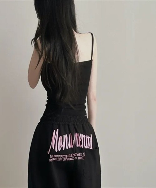 ViViDAY（ビビデー）の「【裏起毛】バックプリントスウェットパンツ（スウェットパンツ・レディース・グレー/ブラック・M）」の3枚目の写真