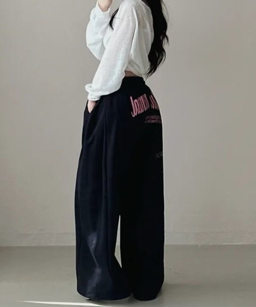 ViViDAY（ビビデー）の「【裏起毛】バックプリントスウェットパンツ（スウェットパンツ・レディース・グレー/ブラック・M）」の5枚目の写真