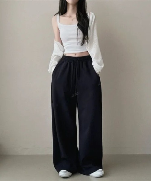 ViViDAY（ビビデー）の「【裏起毛】バックプリントスウェットパンツ（スウェットパンツ・レディース・グレー/ブラック・M）」の6枚目の写真