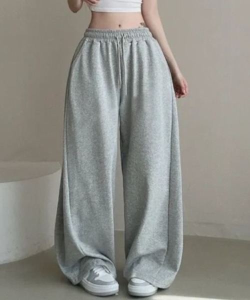 ViViDAY（ビビデー）の「【裏起毛】バックプリントスウェットパンツ（スウェットパンツ・レディース・グレー/ブラック・M）」の10枚目の写真