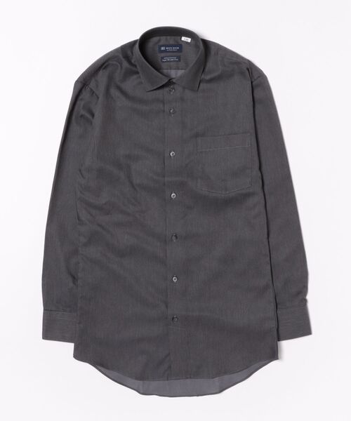 TOKYO SHIRTS(トウキョウシャツ)の「【超形態安定】 形態安定ノンアイロン ワイド 長袖ビジネスワイシャツ(ビジネスシャツ・メンズ・チャコール・首回り43cm-裄丈82cm/首回り43cm-裄丈86cm/首回り39cm-裄丈80cm/首回り39cm-裄丈84cm/首回り41cm-裄丈82cm/首回り41cm-裄丈86cm/首回り42cm-裄丈82cm/首回り42cm-裄丈86cm/首回り37cm-裄丈80cm)」の2枚目の写真