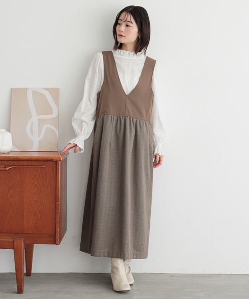 ヘリンボーンドッキングジャンパースカート』（ジャンパースカート