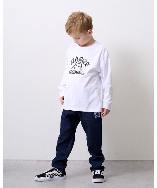 XLARGE KIDS（エクストララージキッズ）の「ドローイングOG長袖Tシャツ（Tシャツ/カットソー・キッズ・ブルー/ブラック/ホワイト・80ｃｍ/140cm/110cm/90cm/100cm/120cm/130cm）」の6枚目の写真