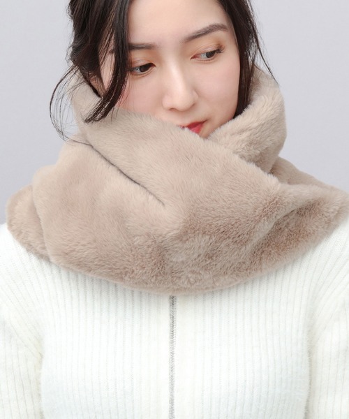 ソフトタッチ フェイクファー スヌード（ネックウォーマー/スヌード