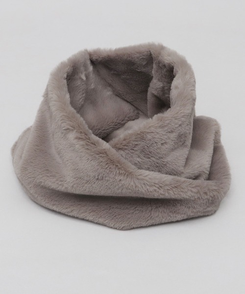 A.M.S.（エーエムエス）の「ソフトタッチ フェイクファー スヌード（ネックウォーマー/スヌード・レディース・チャコール/ベージュ/グレー/アイボリー・FREE）」の16枚目の写真