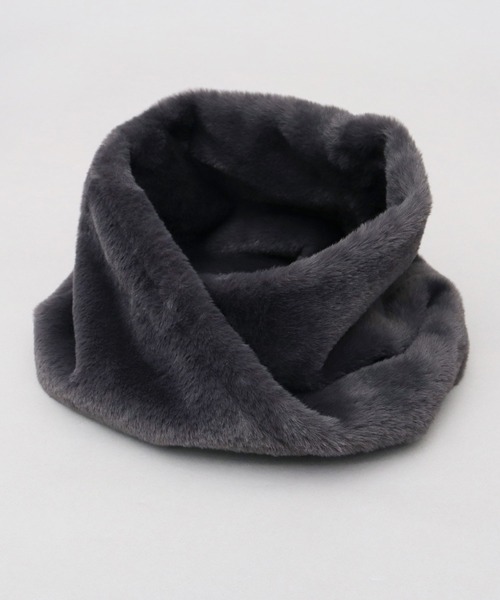A.M.S.（エーエムエス）の「ソフトタッチ フェイクファー スヌード（ネックウォーマー/スヌード・レディース・チャコール/ベージュ/グレー/アイボリー・FREE）」の17枚目の写真