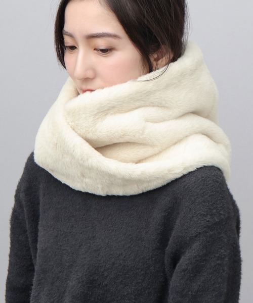 セール】ソフトタッチ フェイクファー スヌード（ネックウォーマー