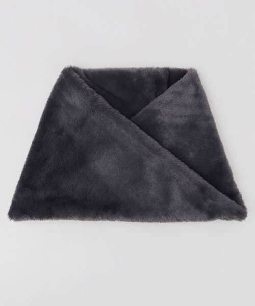 イオンヌ11　famサマ セール】ソフトタッチ フェイクファー スヌード（ネックウォーマー