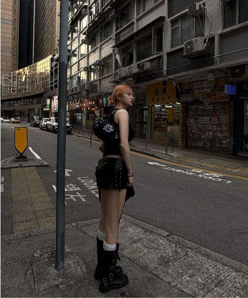 BLACKPURPLE(ブラックパープル)の「グローコルセットバッグ Glow Corset Bag_BLACK(ショルダーバッグ・レディース・ブラック・FREE)」の20枚目の写真