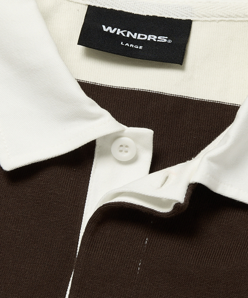 WKNDRS（ウィーキャンドース）の「BOUTIQUE RUGBY PIQUE (BROWN)（Tシャツ/カットソー・レディース・その他・LARGE/X-LARGE/MEDIUM）」の4枚目の写真
