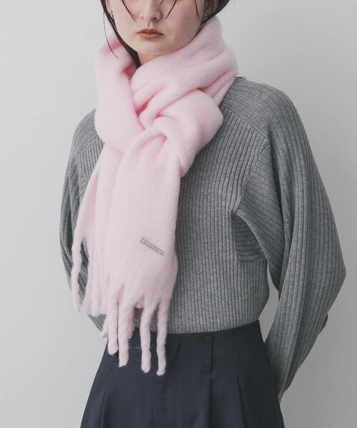 SENSE OF PLACE by URBAN RESEARCH(センスオブプレイスバイアーバンリサーチ)の「モヘアライクストール(マフラー・レディース・ライトベージュ/グレー/ピンク・ONE)」の3枚目の写真