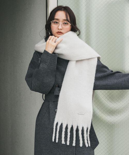 SENSE OF PLACE by URBAN RESEARCH(センスオブプレイスバイアーバンリサーチ)の「モヘアライクストール(マフラー・レディース・ライトベージュ/グレー/ピンク・ONE)」の7枚目の写真