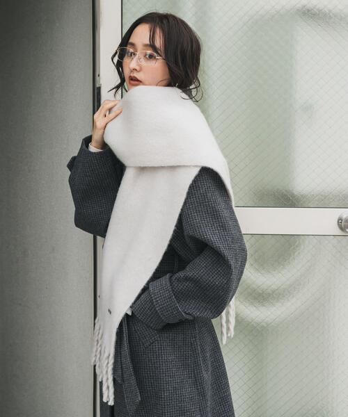 SENSE OF PLACE by URBAN RESEARCH(センスオブプレイスバイアーバンリサーチ)の「モヘアライクストール(マフラー・レディース・ライトベージュ/グレー/ピンク・ONE)」の8枚目の写真