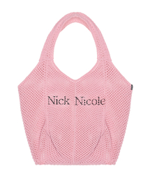NICOLE CROCHET KNIT BAG_PINK