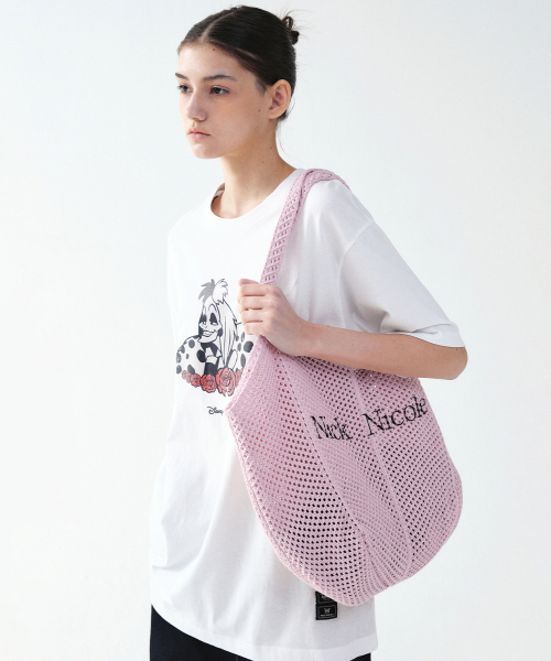 NICK&NICOLE（ニックアンドニコール）の「NICOLE CROCHET KNIT BAG_PINK（ショルダーバッグ・レディース・その他・FREE）」の3枚目の写真