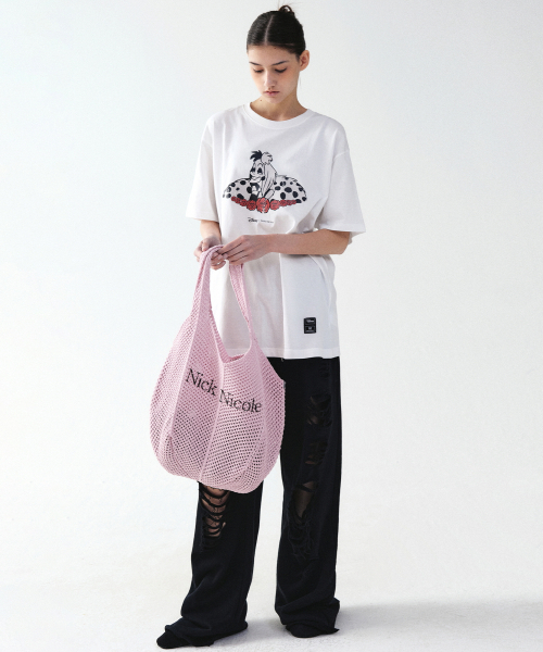 NICK&NICOLE（ニックアンドニコール）の「NICOLE CROCHET KNIT BAG_PINK（ショルダーバッグ・レディース・その他・FREE）」の4枚目の写真