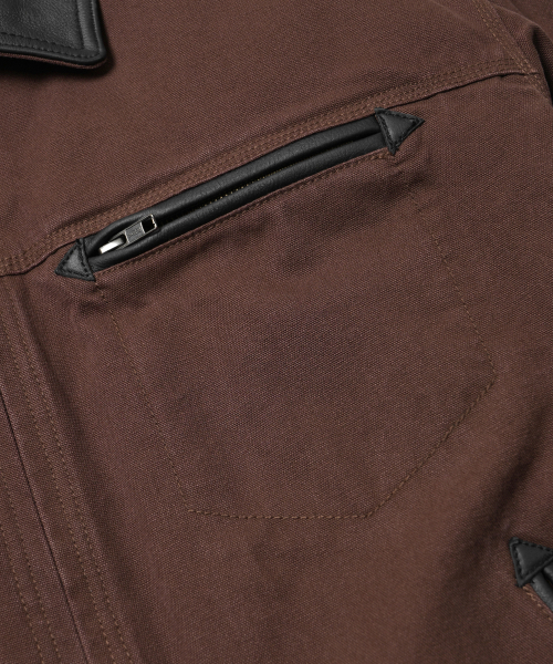 FRIZMWORKS(フリズムワークス)の「HEAVY CANVAS DESTROYED WORK JACKET _ BROWN(デニムジャケット・メンズ・その他・SMALL/MEDIUM/LARGE/X-LARGE)」の6枚目の写真
