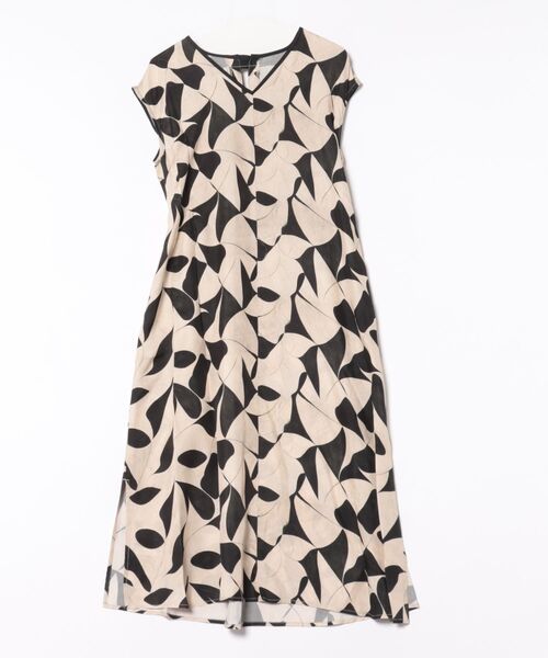 Jines（ジネス）の「プリントノースリワンピース（ワンピース・レディース・ベージュ・38）」の12枚目の写真