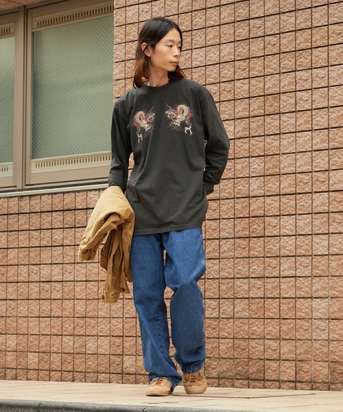 LONELY/論理（ロンリー）の「LONELY(論理)/ロンリー"ORIENTAL龍" HEAVY OZ LONG SLEEVE 6.6OZ ベビーウェイト ロンT（Tシャツ/カットソー・メンズ・ホワイト/ブラック・L/XL/XXL）」の20枚目の写真