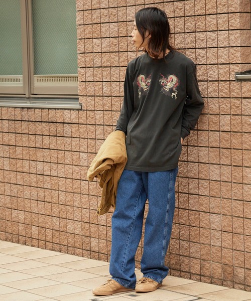 LONELY/論理（ロンリー）の「LONELY(論理)/ロンリー"ORIENTAL龍" HEAVY OZ LONG SLEEVE 6.6OZ ベビーウェイト ロンT（Tシャツ/カットソー・メンズ・ホワイト/ブラック・L/XL/XXL）」の19枚目の写真