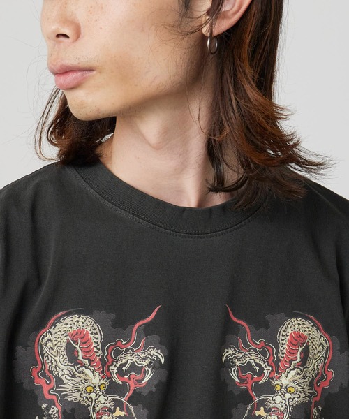 LONELY/論理（ロンリー）の「LONELY(論理)/ロンリー"ORIENTAL龍" HEAVY OZ LONG SLEEVE 6.6OZ ベビーウェイト ロンT（Tシャツ/カットソー・メンズ・ホワイト/ブラック・L/XL/XXL）」の8枚目の写真