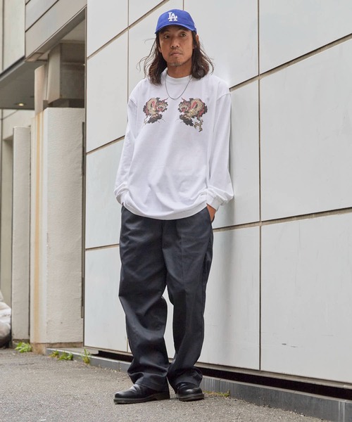 LONELY/論理（ロンリー）の「LONELY(論理)/ロンリー"ORIENTAL龍" HEAVY OZ LONG SLEEVE 6.6OZ ベビーウェイト ロンT（Tシャツ/カットソー・メンズ・ホワイト/ブラック・L/XL/XXL）」の13枚目の写真